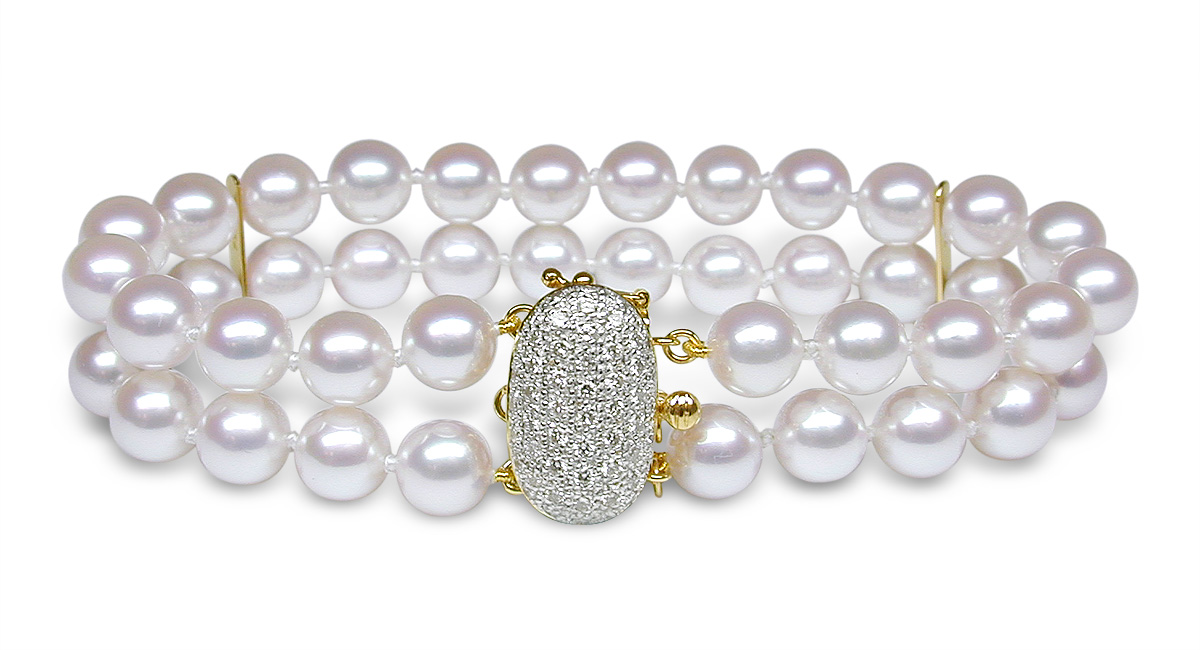 Double Strand Cultured Pearl Bracelet