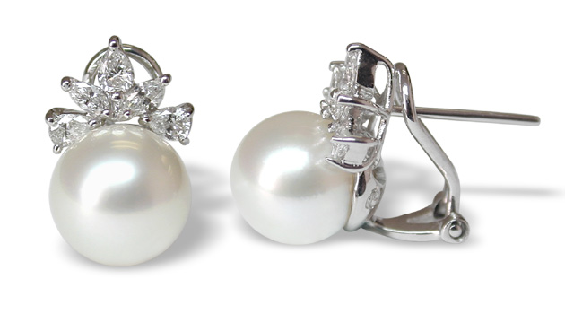 Electra a White Australian South Sea Cultured Pearl Earring