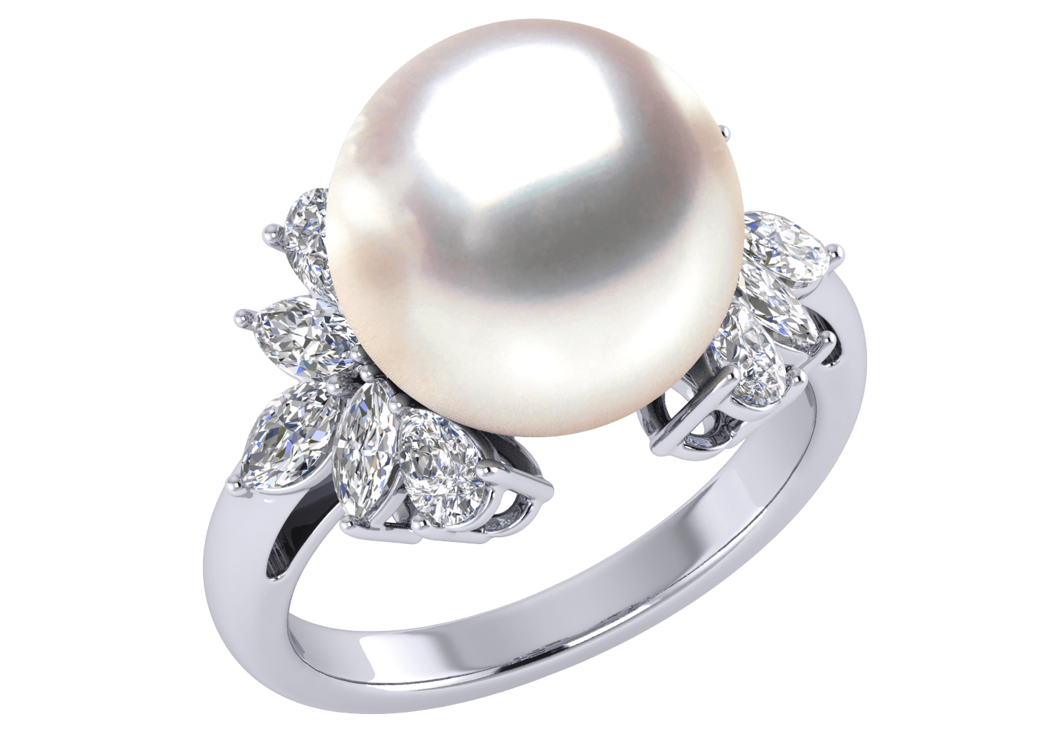 Electra a White Australian South Sea Pearl Ring