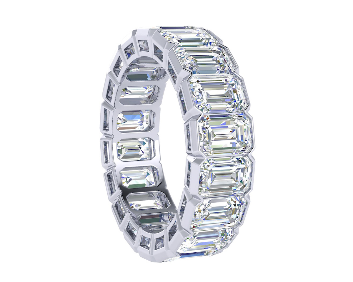 Emerald Cut Diamond Eternity Band