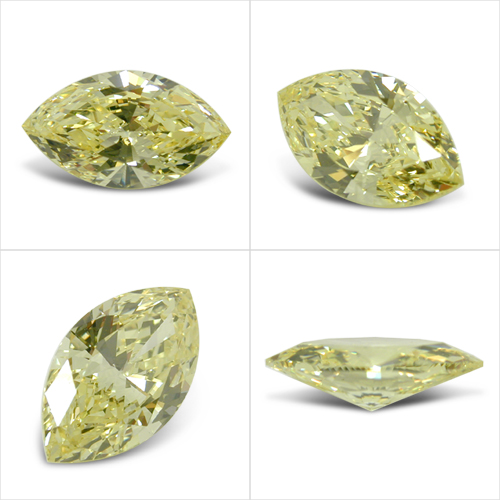 Fancy Yellow 2.50 Marquise Cut Brilliant Wholesale Diamonds