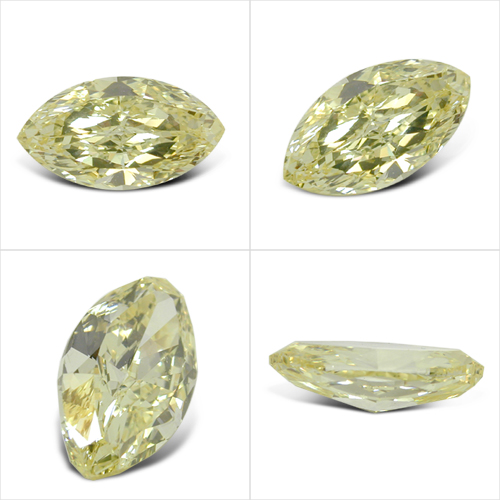 Fancy Yellow 2.91 Marquise Cut Brilliant Wholesale Diamonds
