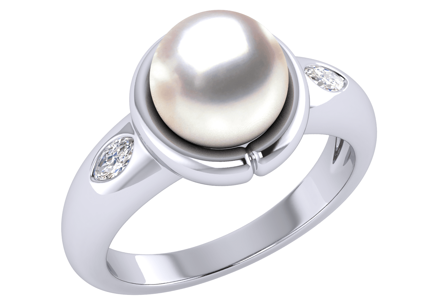 Fenris a Japanese Akoya Cultured Pearl Ring