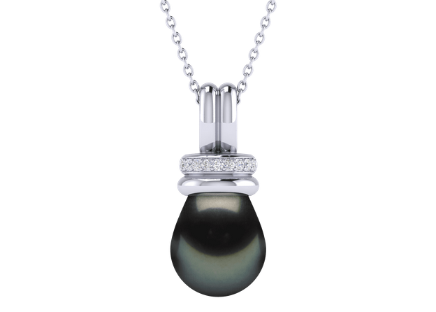 Gemma a Black Tahitian Cultured Pearl Pendant