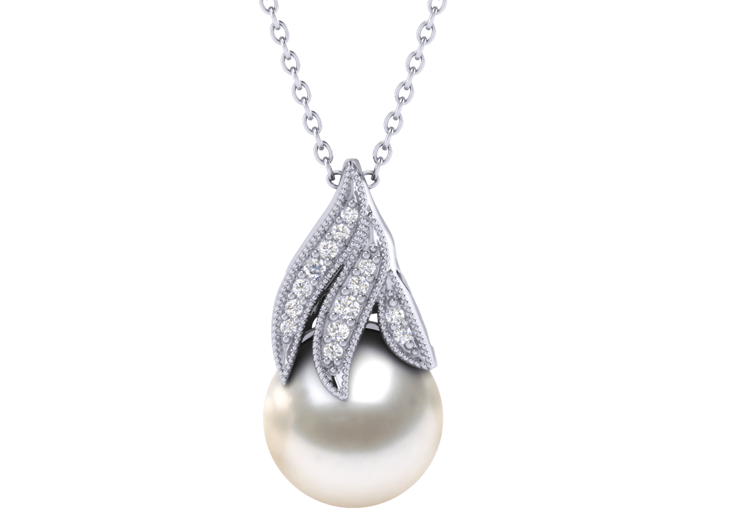 Genna a White Australian South Sea Pearl Pendant