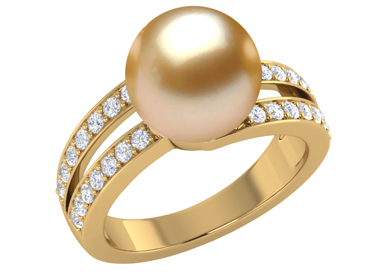 Golden Doda South Sea Pearl Ring