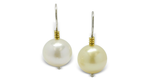 Golden Edie a Australian South Sea Cultured Pearl Earring