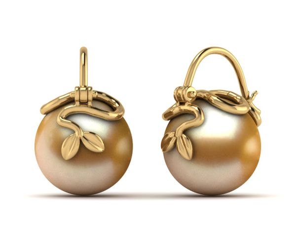 Golden Pearl Arc De Triomphe Vine Earring
