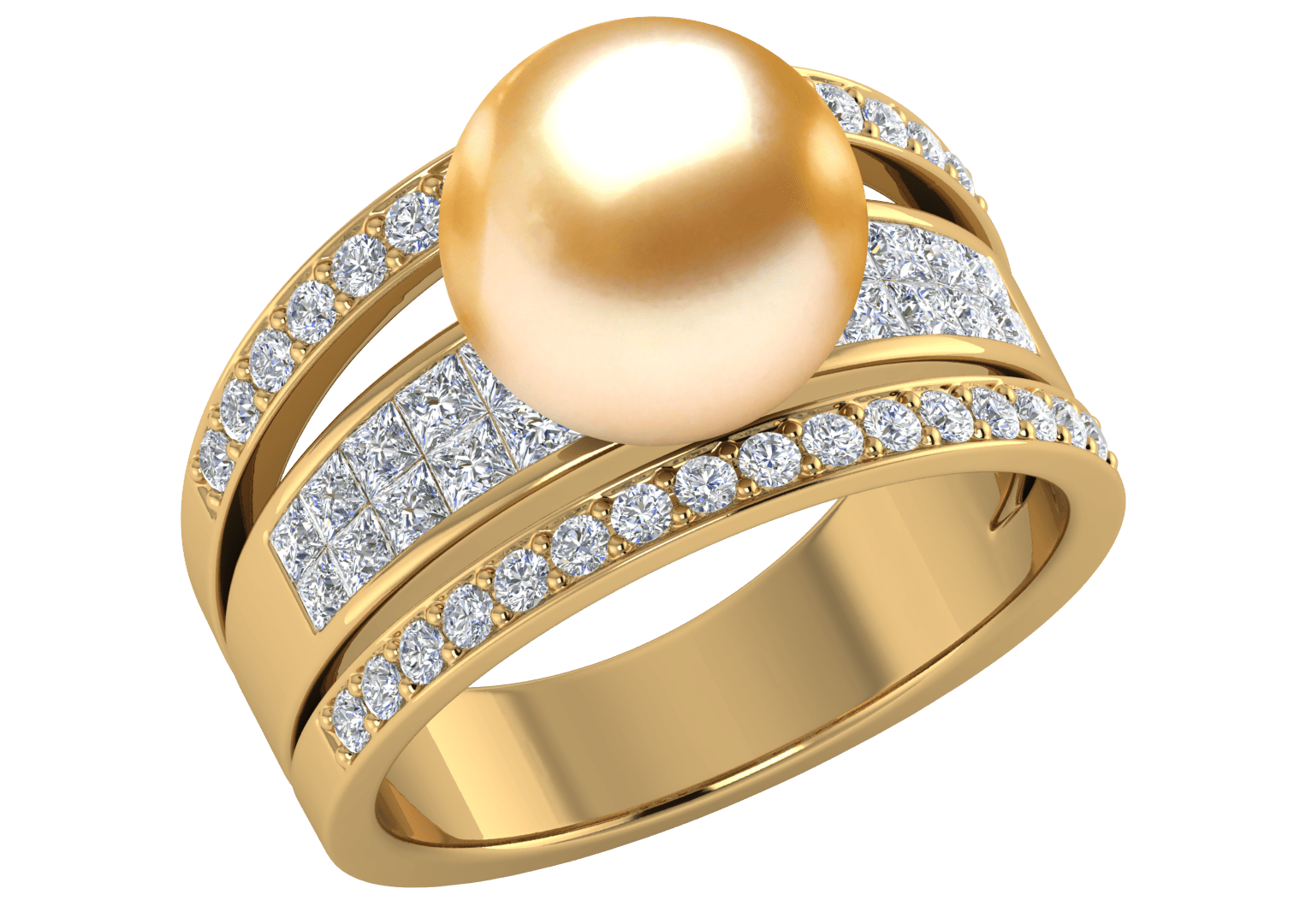 Golden South Sea Eternity Ring