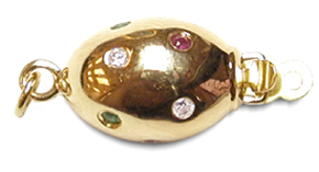 Golden Studded Oval Clasp