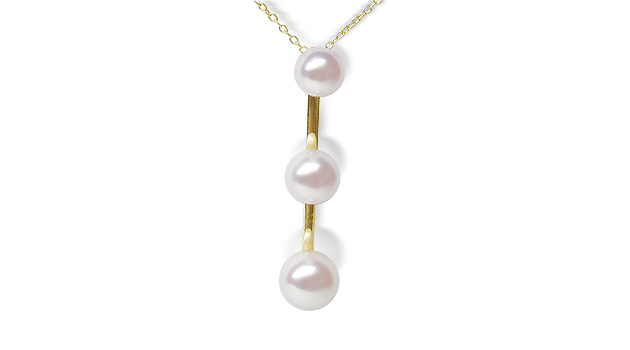 Japanese Akoya Three Pearl Pendant