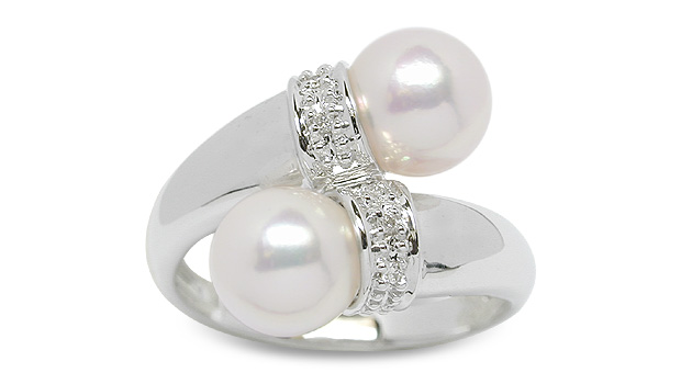 Jasmin a Japanese Akoya Cultured Pearl Ring