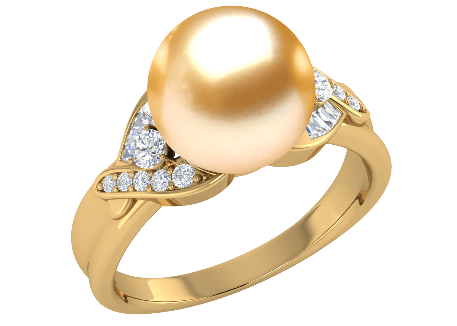 Juno a Golden South Sea Cultured Pearl Ring