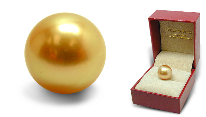 Keepsake - 13.8mm Loose Golden South Sea Cultured Pearl
