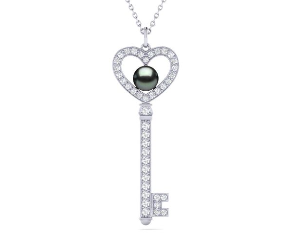 Key to Her Heart Pave Pendant