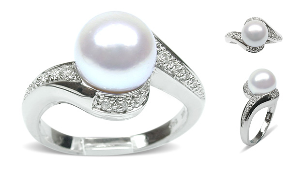 Livia Japanese Akoya Cultured Pearl Ring