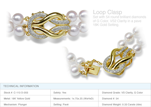 Loop Clasp a 18K Gold and Diamond Clasp
