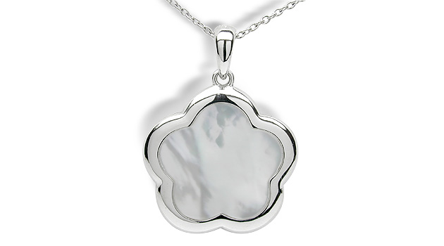 SOLD - Lotus a Mother of Pearl Cultured Pearl Pendant