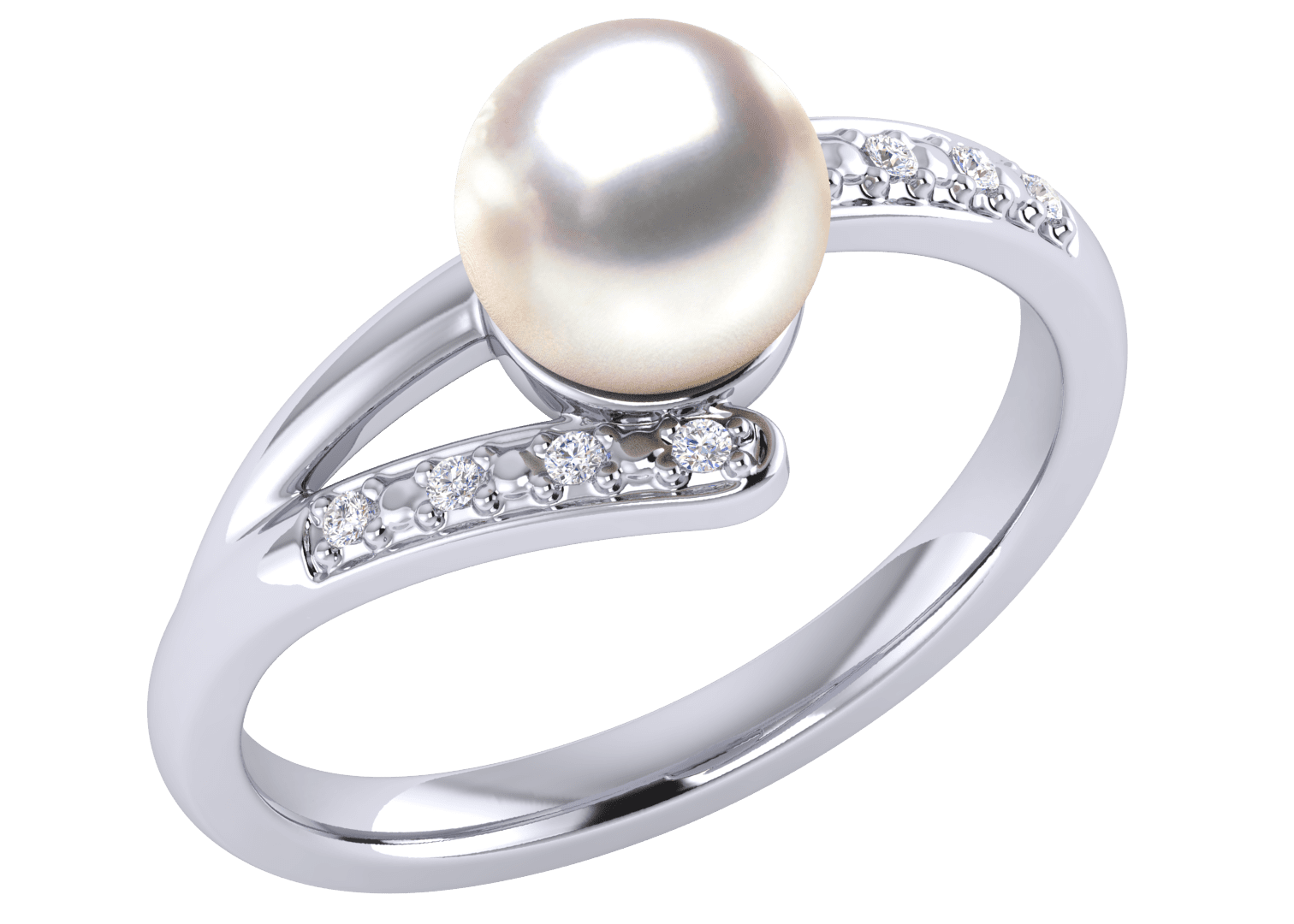 Mengi a Japanese Akoya Cultured Pearl Ring