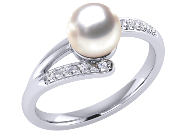 Mengi a Japanese Akoya Cultured Pearl Ring