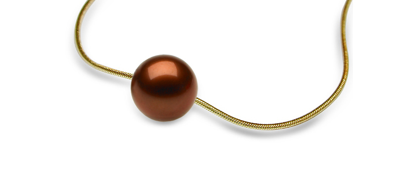 Freshwater Mocha Pearl Slider Pendant
