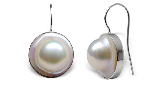 Moonlight Mabe Cultured Pearl Earring