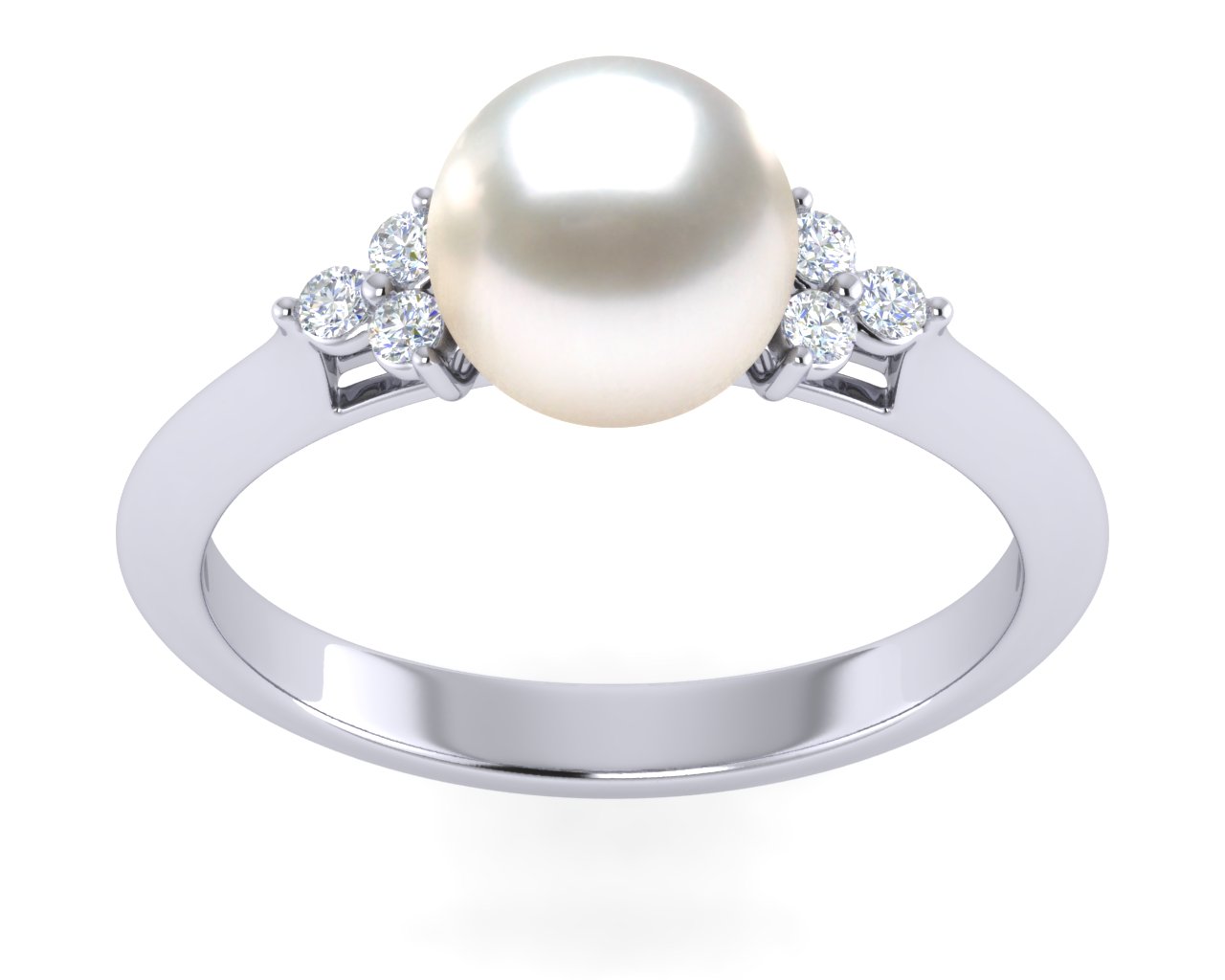 Natural White Akoya Little Princess Pearl Ring