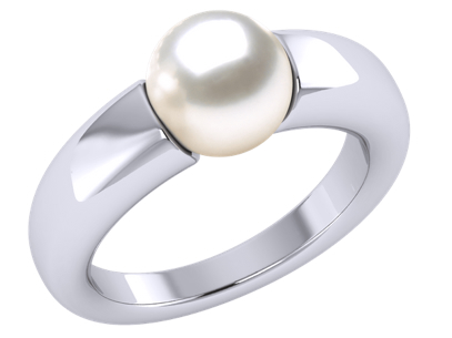 Nott a Japanese Akoya Cultured Pearl Ring