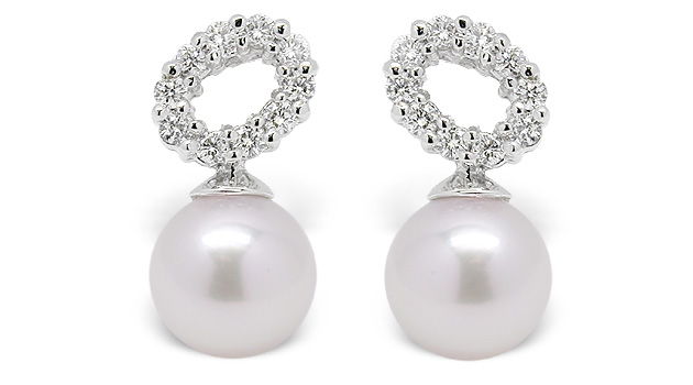 Ohm a Japanese Akoya Cultured Pearl Earrings