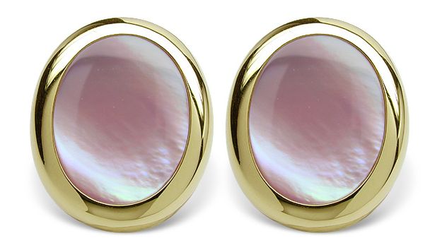 SOLD - Oval a Mother of Pearl Earring
