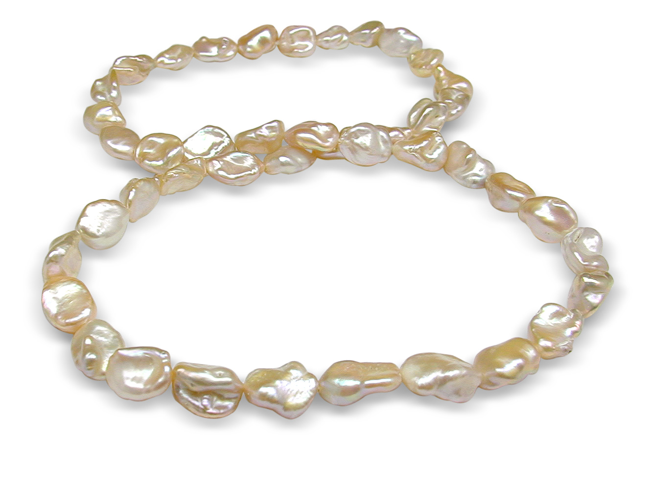 Peach Single & Multi Strand Freshwater Pearl Necklace