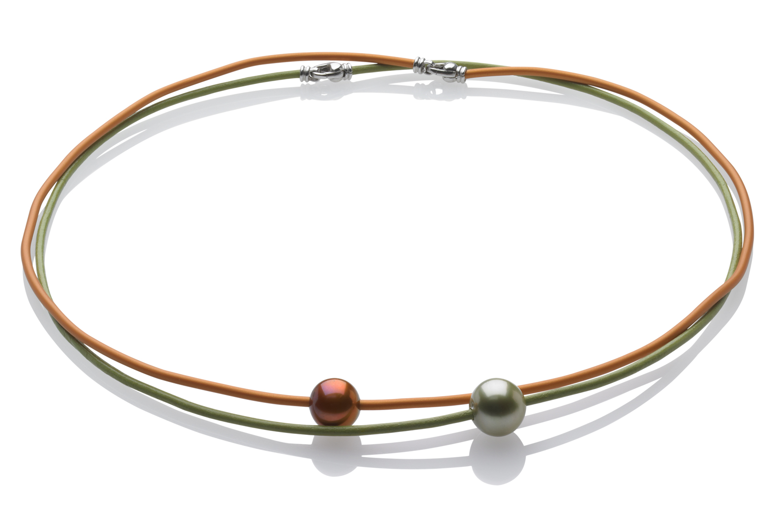 Pearl and Cord Necklace Set
