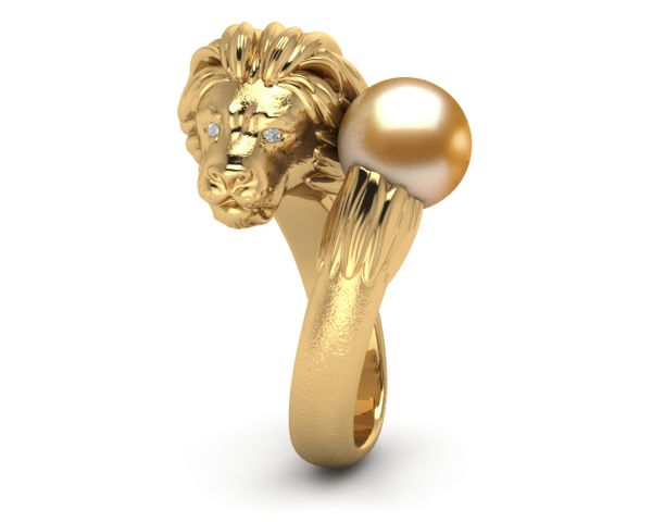 Pearl Lion Ring Safari Collection