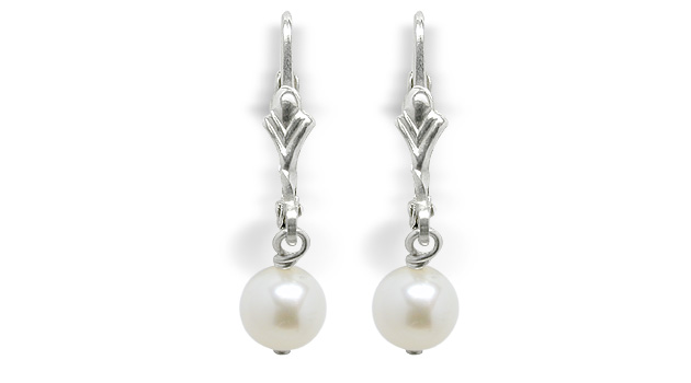 Pebbles a Freshwater Dangle Pearl Lever Back Earring