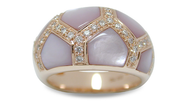 SOLD - Pink Dragon a Mother of Pearl Ring