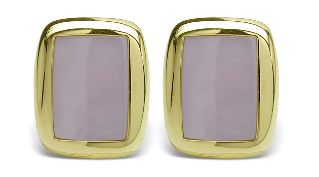 SOLD - Pink Square a Mother of Pearl Earring