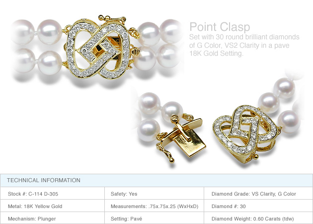 Point Clasp a 18K Gold and Diamond Clasp