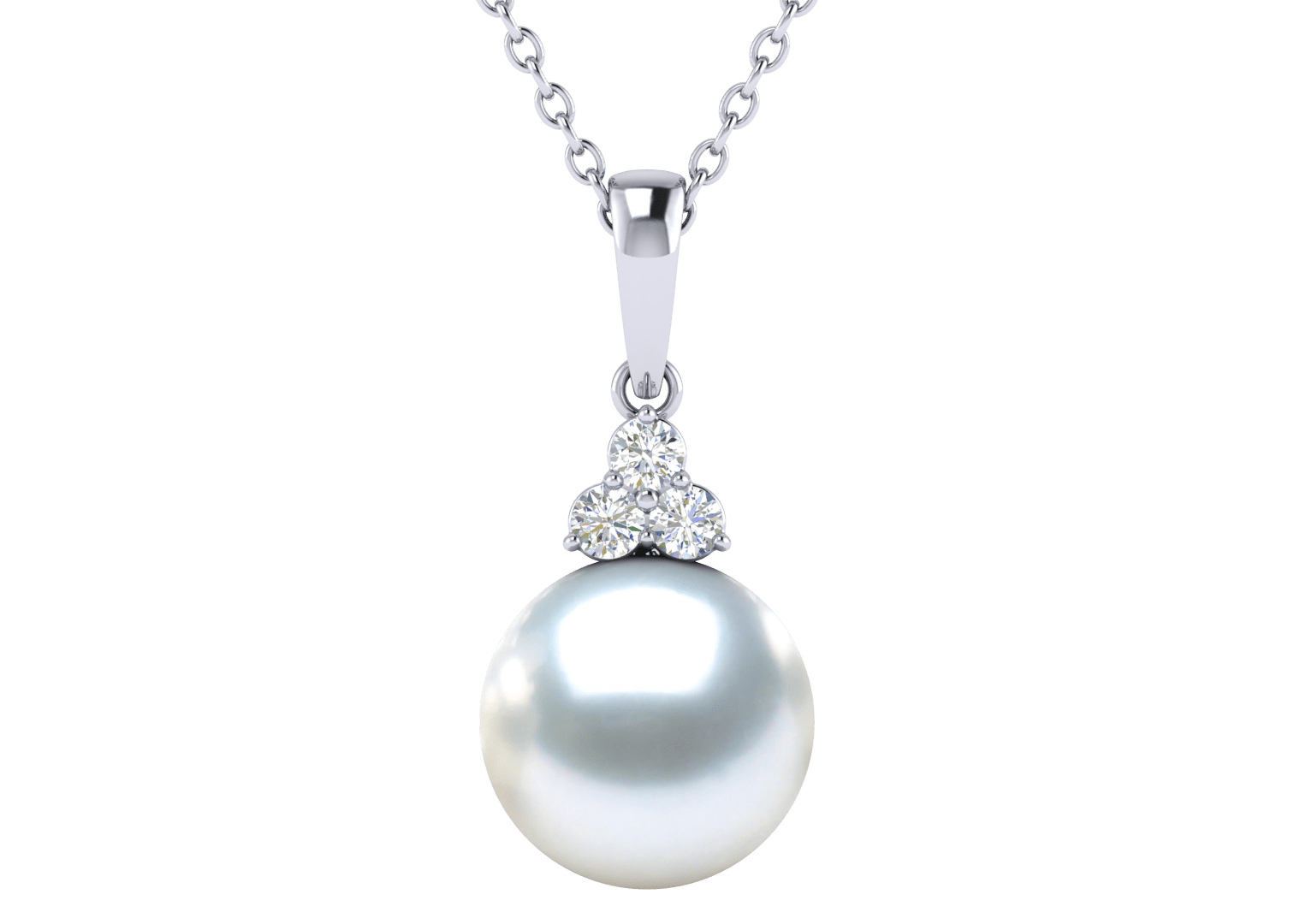 Princess a White South Sea Cultured Pearl Pendant