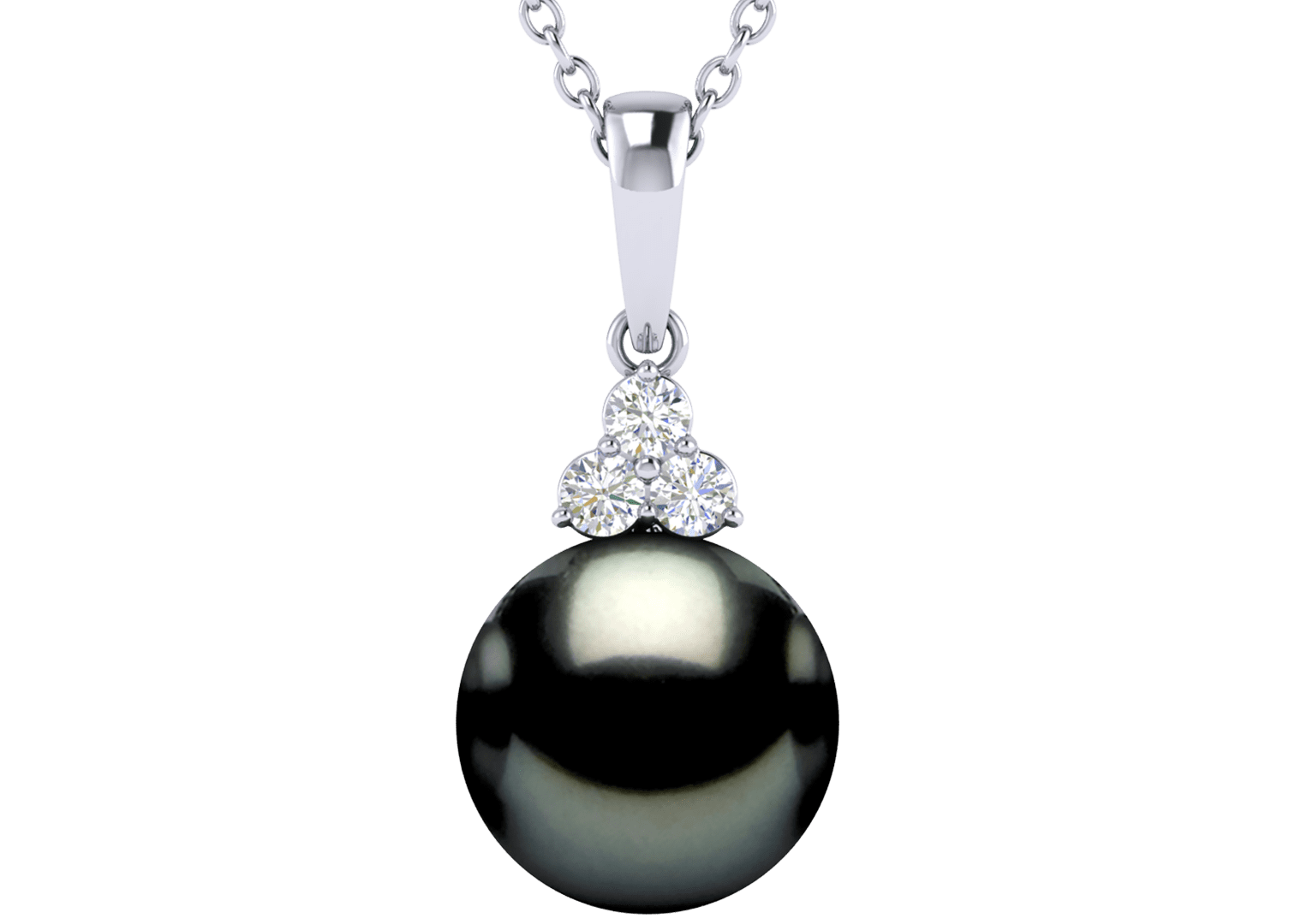 Princess Black Tahitian Cultured Pearl Pendant