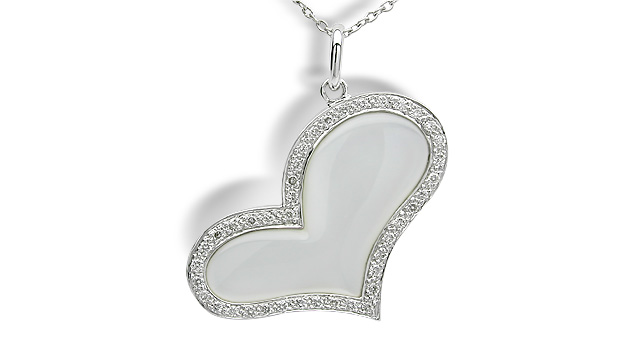 SOLD - Pure Heart a Mother of Pearl Pendant