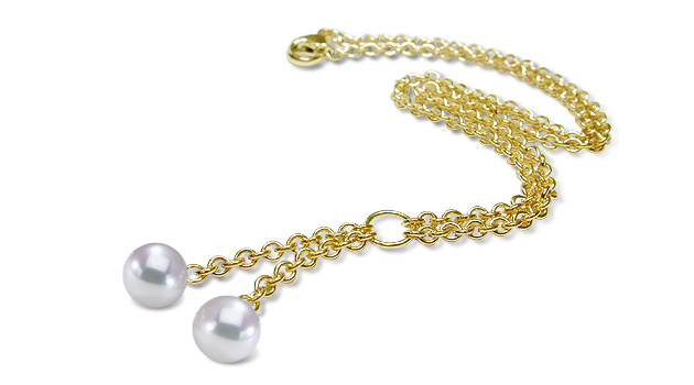 Rolo a Japanese Akoya Cultured Pearl Pendant