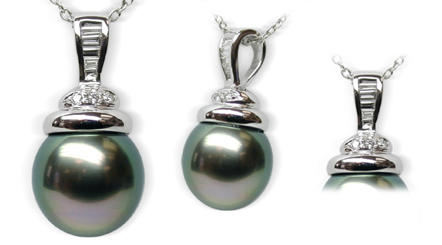 Sala Black Tahitian South Sea Pearl Pendant