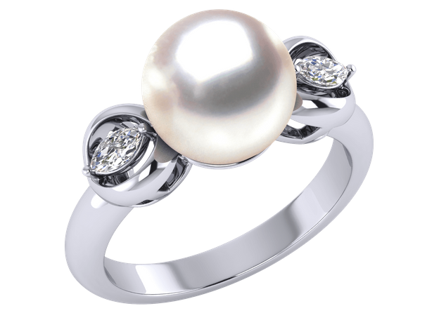 Sarotta a White Australian South Sea Cultured Pearl Ring