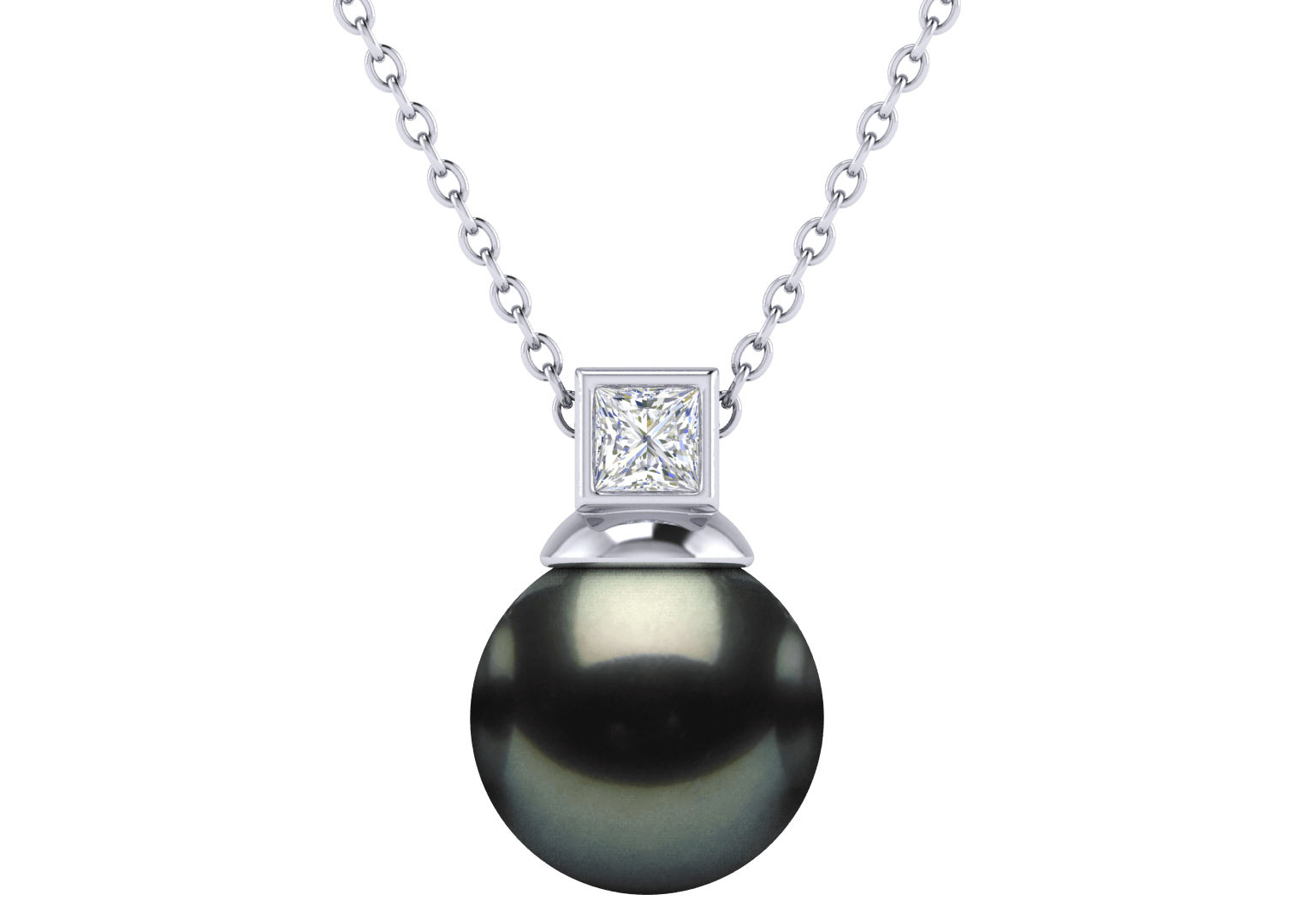 Semele a Black Tahitian South Sea Cultured Pearl Pendant