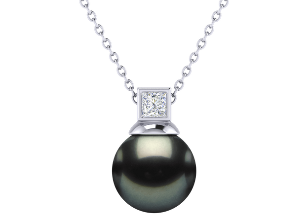 Semele a Black Tahitian South Sea Cultured Pearl Pendant