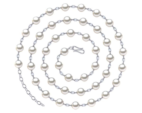 South Sea Pearl and Diamond Timeless Necklace 36 Inches