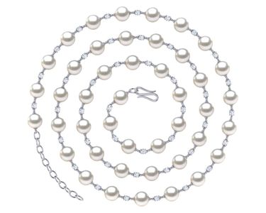 South Sea Pearl and Diamond Timeless Necklace 36 Inches