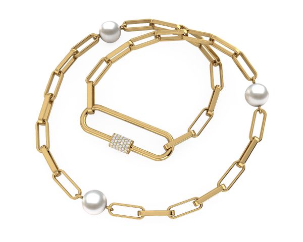 South Sea Pearl Necklace Carabiner Clasp