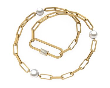South Sea Pearl Necklace Carabiner Clasp