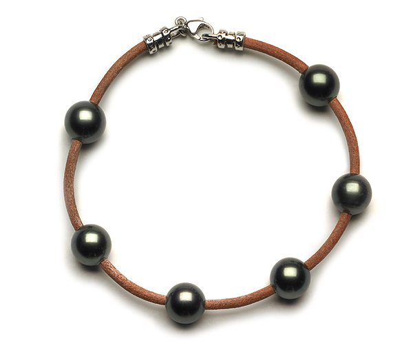 Leather & Cord Pearl Bracelets